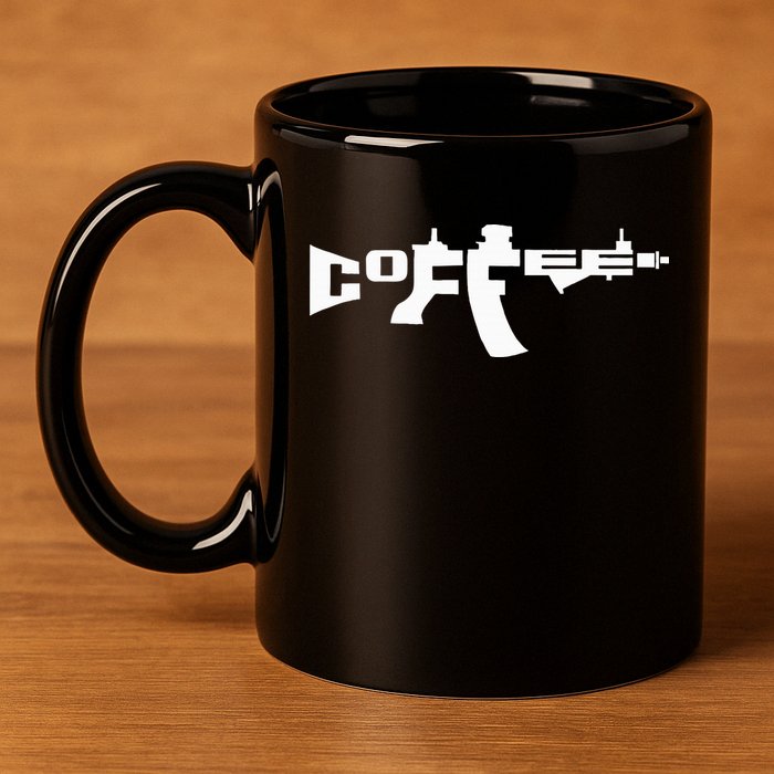 Coffee AR15 Rifle Gun Owner 11oz C Handle Ceramic Mug