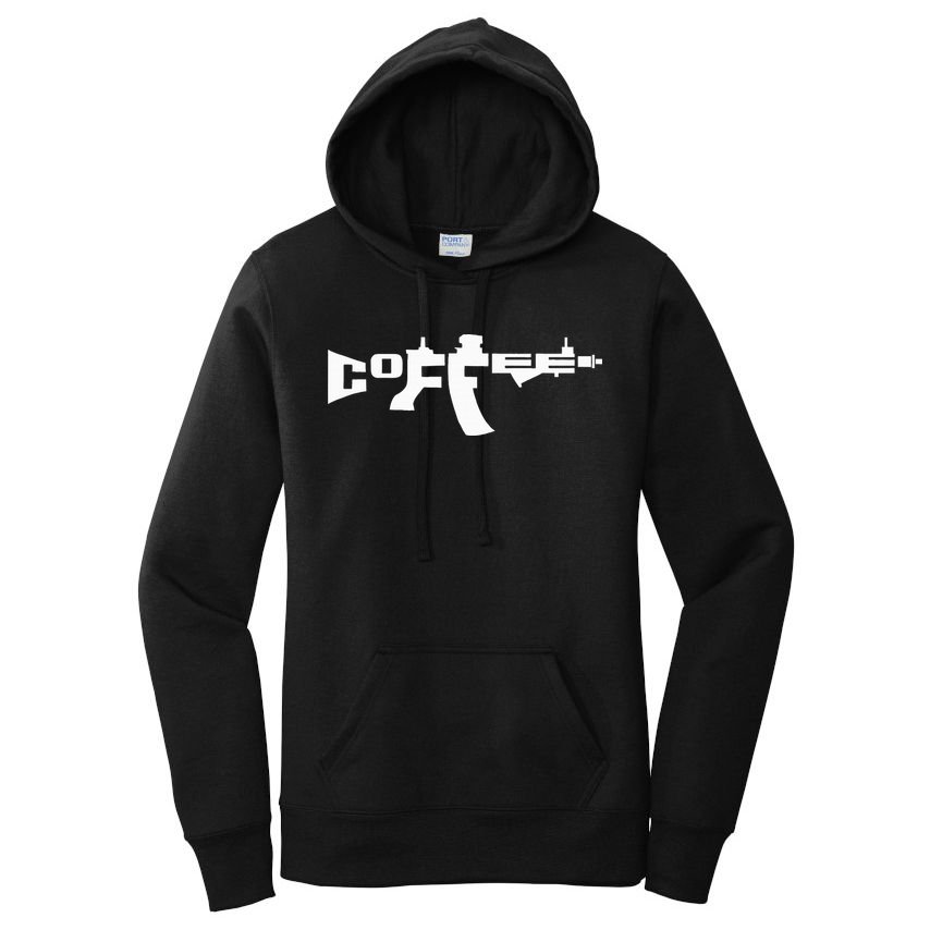 Coffee AR15 Rifle Gun Owner Women's Pullover Hoodie
