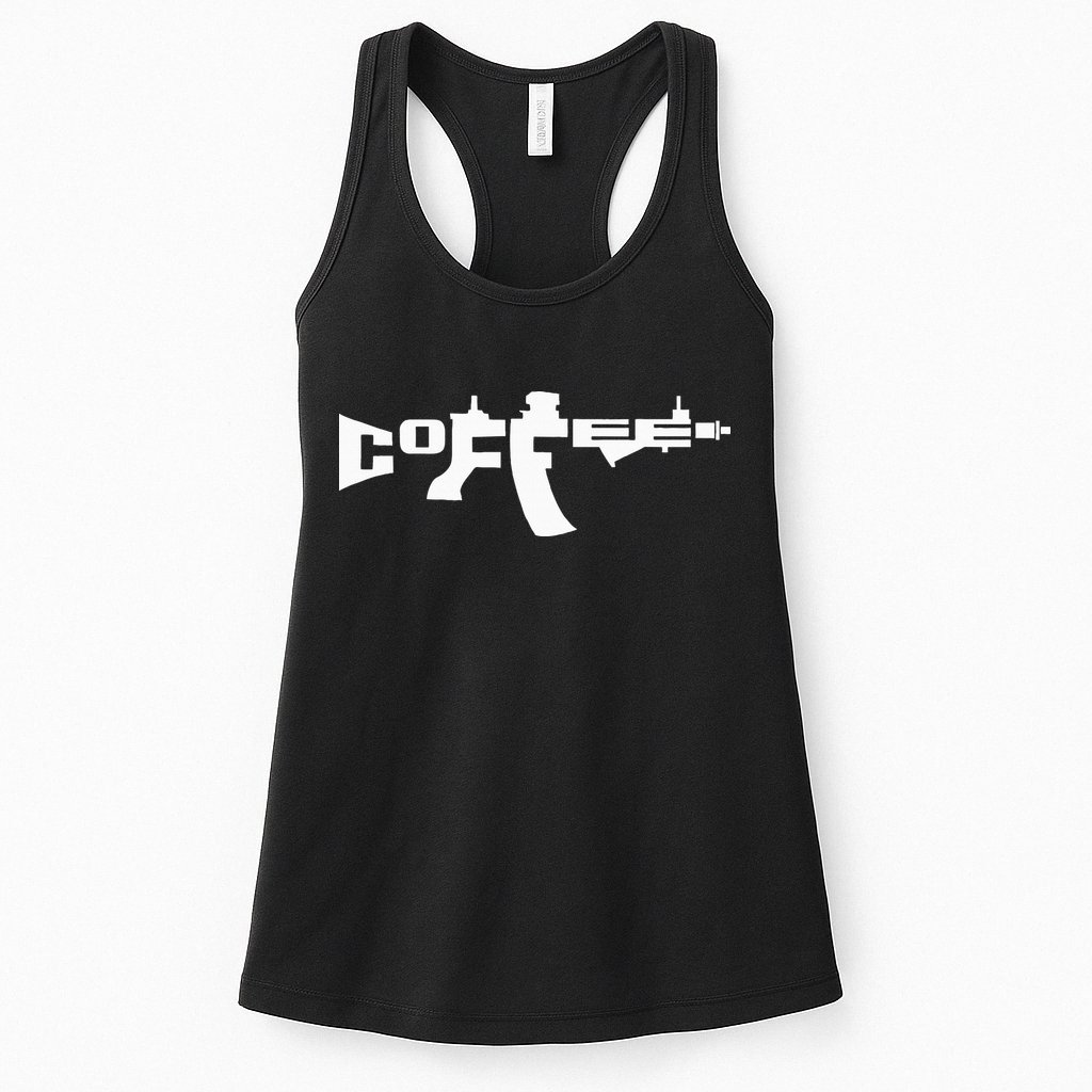 Coffee AR15 Rifle Gun Owner Womens Tank Top