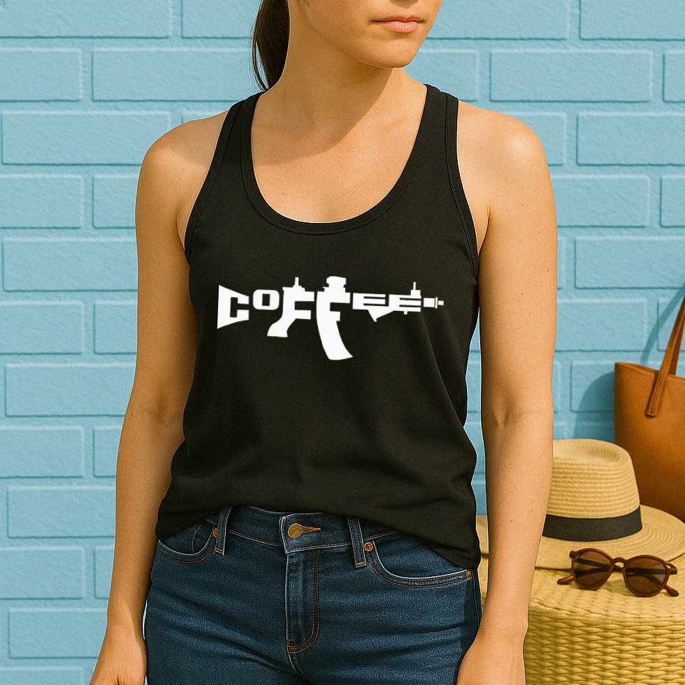 Coffee AR15 Rifle Gun Owner Womens Tank Top