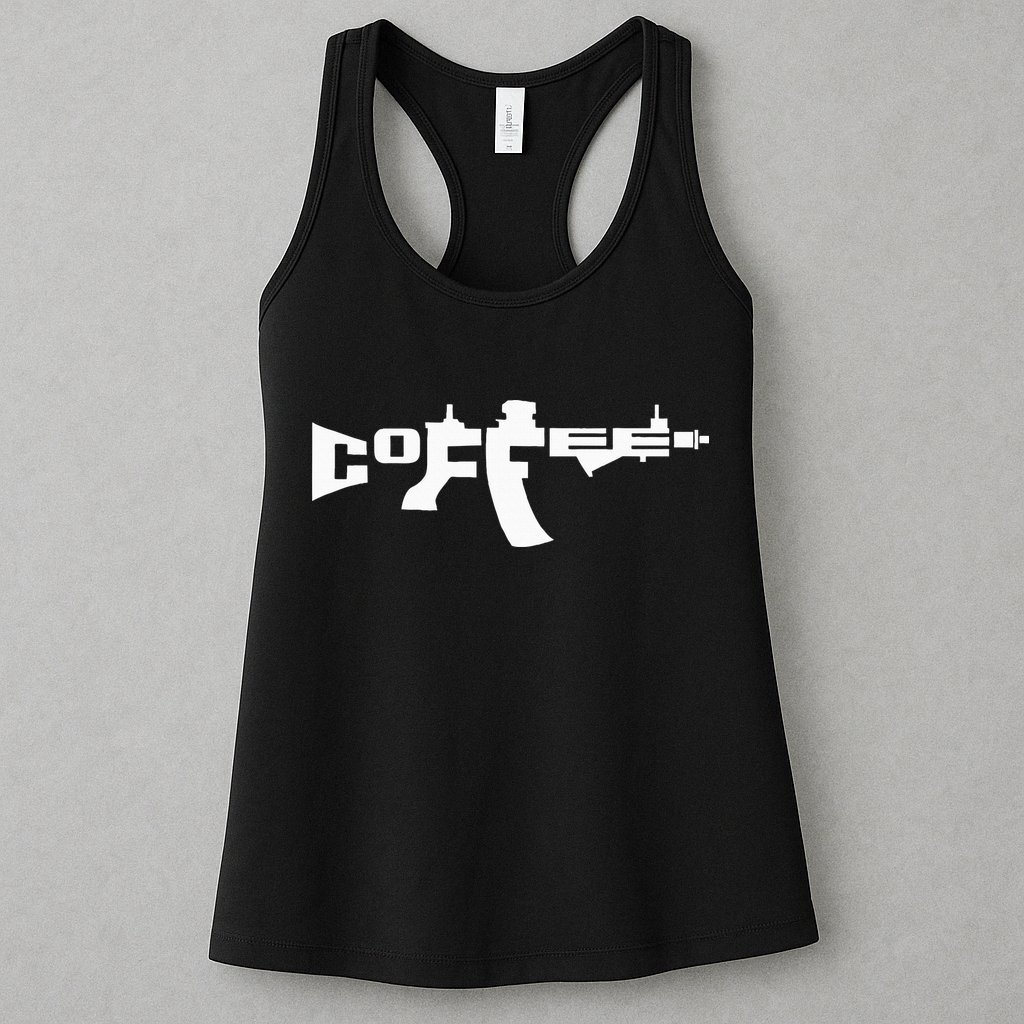 Coffee AR15 Rifle Gun Owner Womens Tank Top