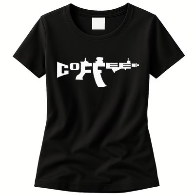 Coffee AR15 Rifle Gun Owner Womens T-Shirt