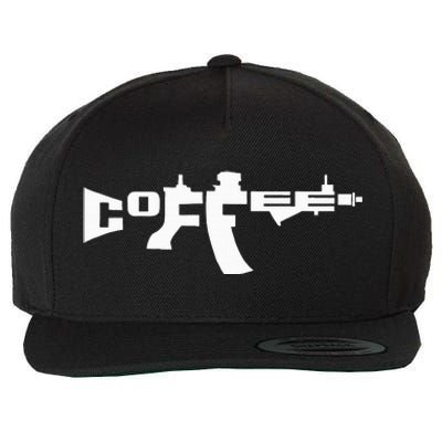 Coffee AR15 Rifle Gun Owner Wool Snapback Cap