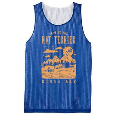 Camping And Rat Terrier Kinda Day Rattie Dog Lover Gift Mesh Reversible Basketball Jersey Tank