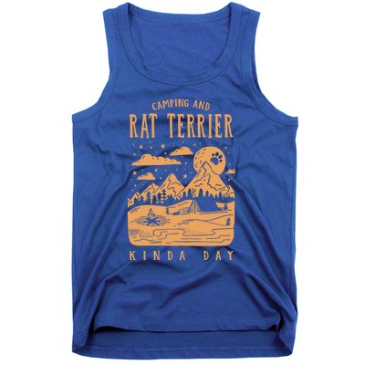 Camping And Rat Terrier Kinda Day Rattie Dog Lover Gift Tank Top