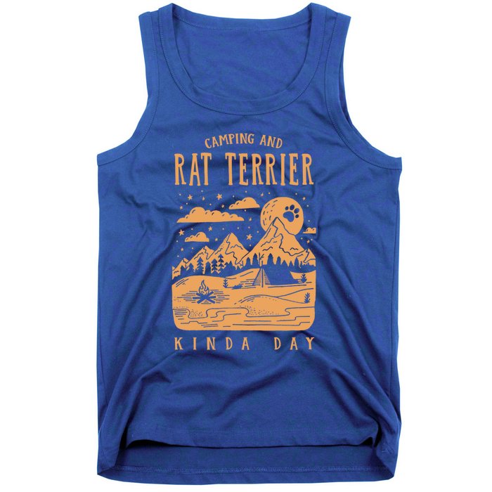 Camping And Rat Terrier Kinda Day Rattie Dog Lover Gift Tank Top