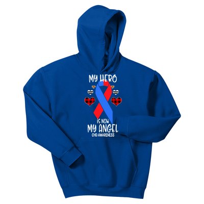 Chd Awareness Remembrance Hero Is Now My Angel Great Gift Kids Hoodie