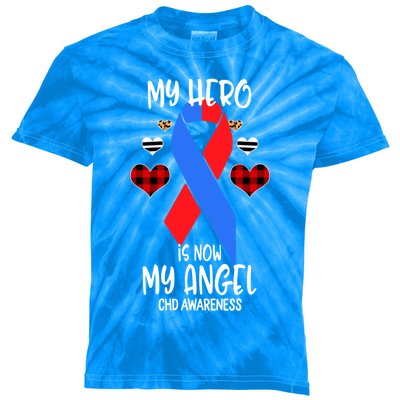 Chd Awareness Remembrance Hero Is Now My Angel Great Gift Kids Tie-Dye T-Shirt