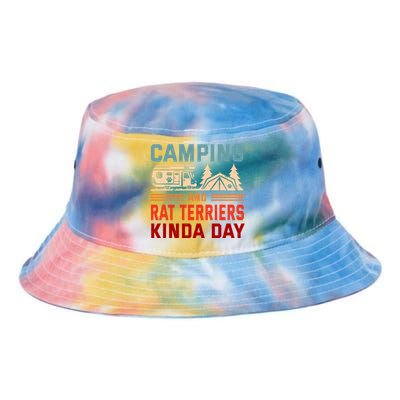 Camping And Rat Terriers Kinda Day Rattie Camper Funny Gift Tie Dye Newport Bucket Hat