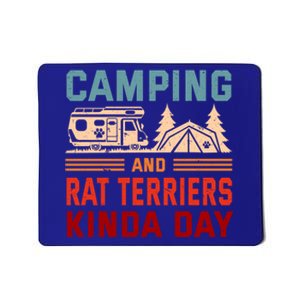 Camping And Rat Terriers Kinda Day Rattie Camper Funny Gift Mousepad