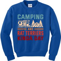 Camping And Rat Terriers Kinda Day Rattie Camper Funny Gift Kids Sweatshirt