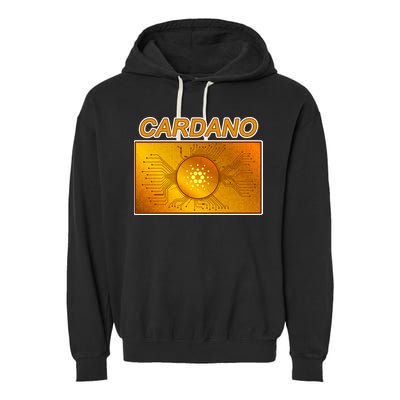 Cardano ADA Cryptocurrency Gold Garment-Dyed Fleece Hoodie