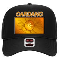 Cardano ADA Cryptocurrency Gold High Crown Mesh Back Trucker Hat