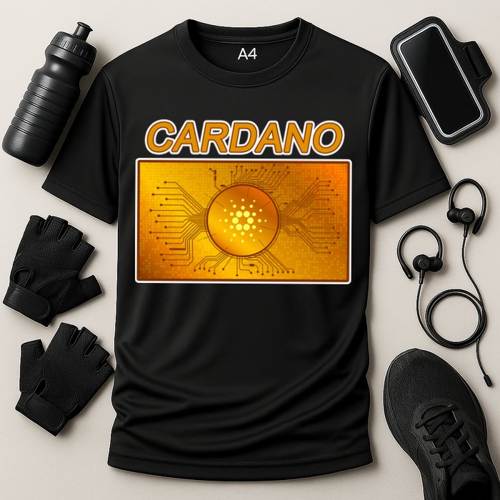 Cardano ADA Cryptocurrency Gold Performance Shirt