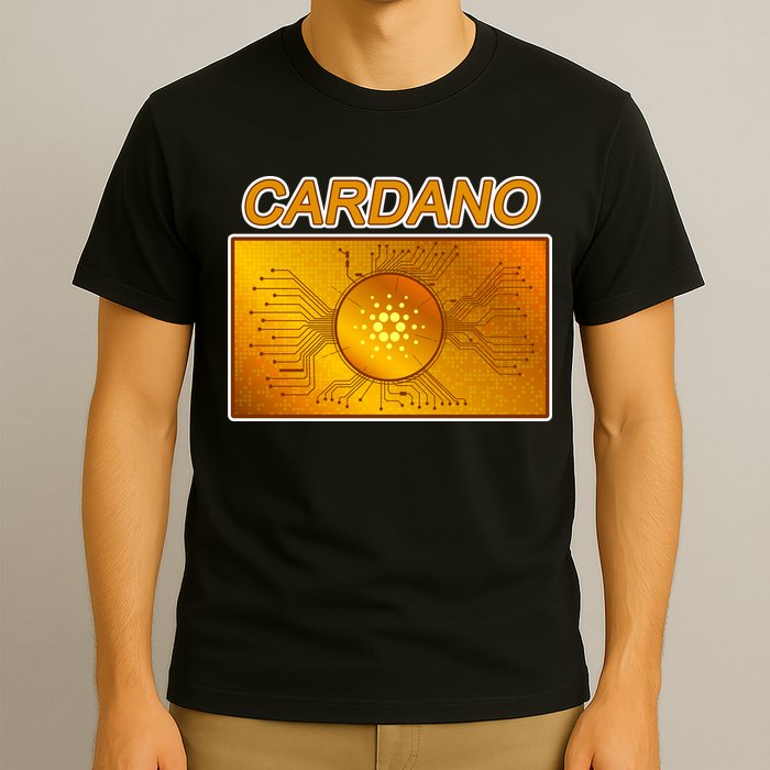 Cardano ADA Cryptocurrency Gold T-Shirt