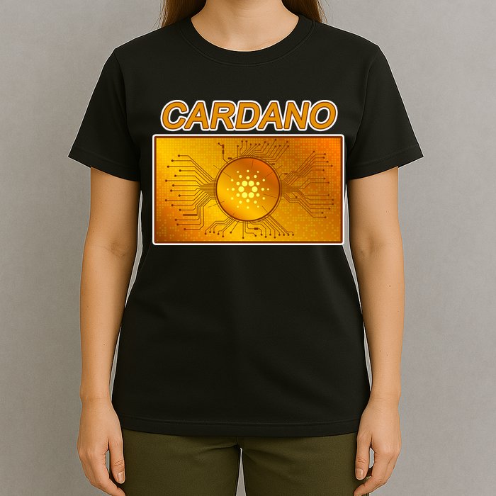Cardano ADA Cryptocurrency Gold T-Shirt