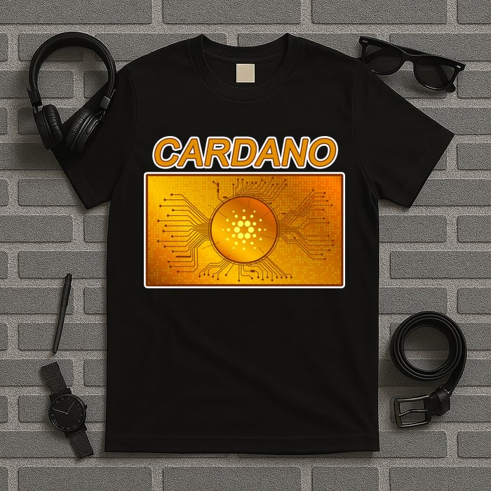 Cardano ADA Cryptocurrency Gold T-Shirt