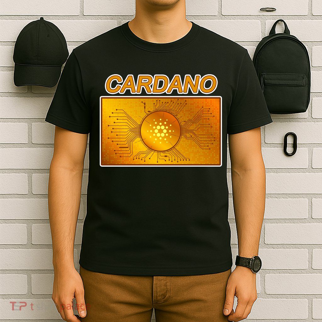 Cardano ADA Cryptocurrency Gold T-Shirt