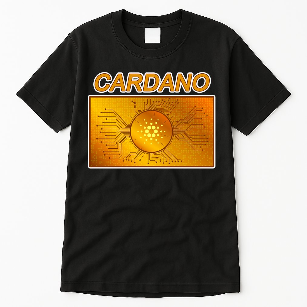 Cardano ADA Cryptocurrency Gold Tall T-Shirt
