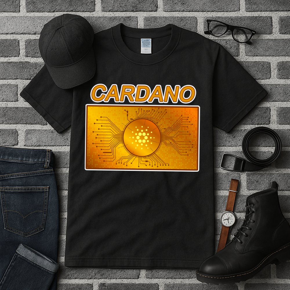 Cardano ADA Cryptocurrency Gold Tall T-Shirt