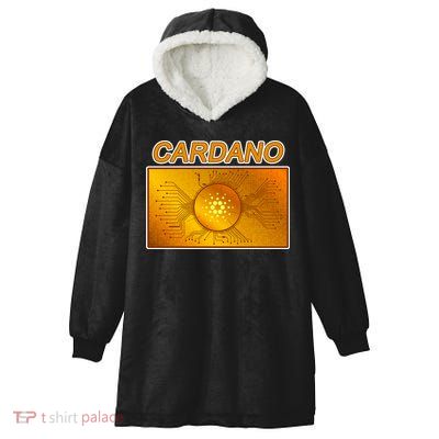 Cardano ADA Cryptocurrency Gold Hooded Wearable Blanket