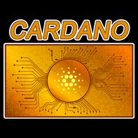 Cardano ADA Cryptocurrency Gold Button