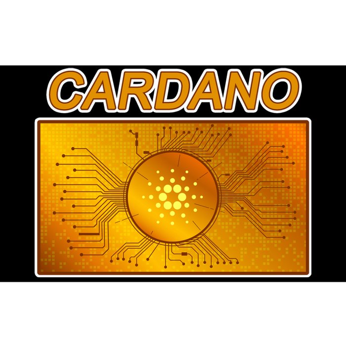 Cardano ADA Cryptocurrency Gold Bumper Sticker