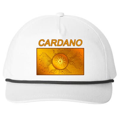 Cardano ADA Cryptocurrency Gold Snapback Five-Panel Rope Hat