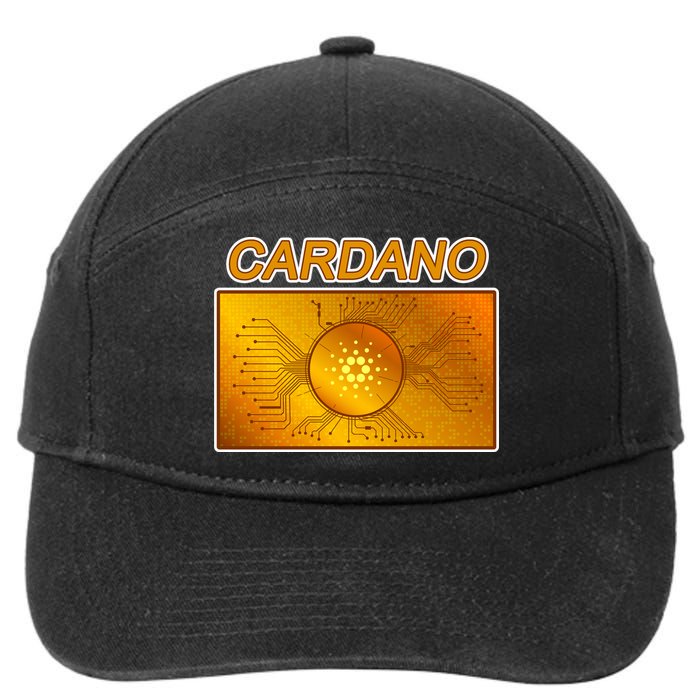 Cardano ADA Cryptocurrency Gold 7-Panel Snapback Hat
