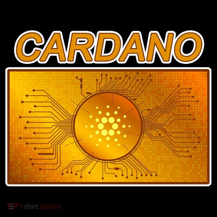 Cardano ADA Cryptocurrency Gold Drawstring Bag