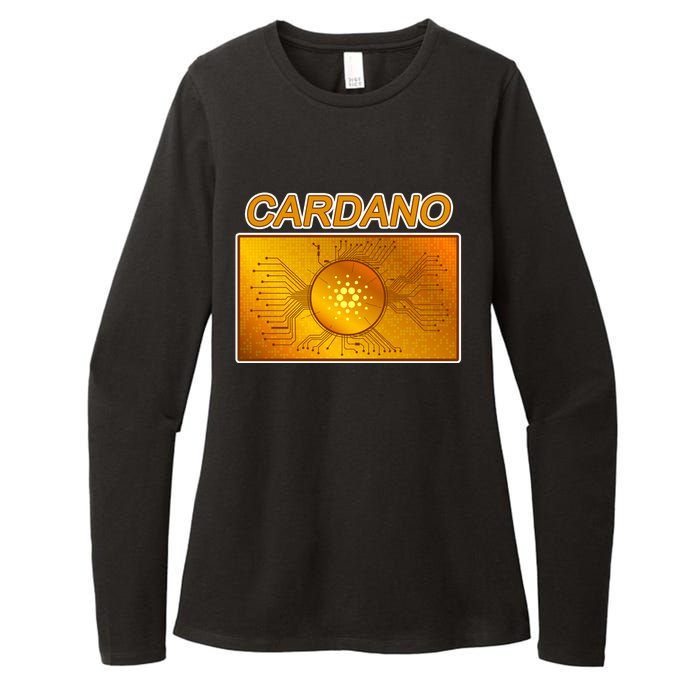 Cardano ADA Cryptocurrency Gold Womens CVC Long Sleeve Shirt