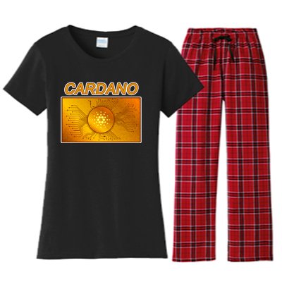 Cardano ADA Cryptocurrency Gold Women's Flannel Pajama Set