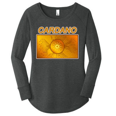 Cardano ADA Cryptocurrency Gold Women's Perfect Tri Tunic Long Sleeve Shirt