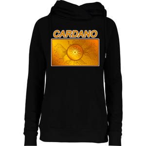 Cardano ADA Cryptocurrency Gold Womens Funnel Neck Pullover Hood