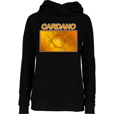 Cardano ADA Cryptocurrency Gold Womens Funnel Neck Pullover Hood