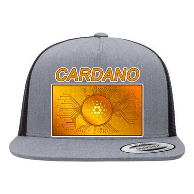 Cardano ADA Cryptocurrency Gold Flat Bill Trucker Hat