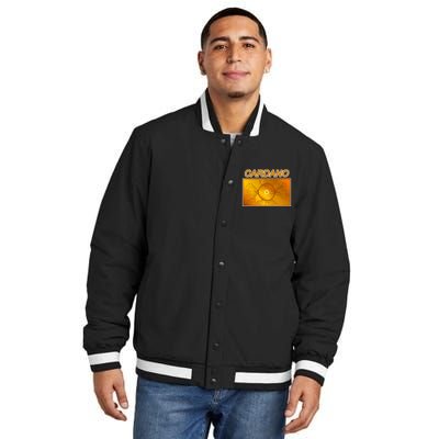 Cardano ADA Cryptocurrency Gold Insulated Varsity Jacket