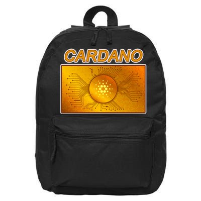 Cardano ADA Cryptocurrency Gold 16 in Basic Backpack