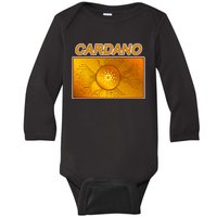 Cardano ADA Cryptocurrency Gold Baby Long Sleeve Bodysuit