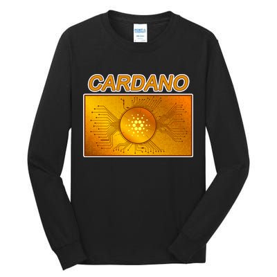 Cardano ADA Cryptocurrency Gold Tall Long Sleeve T-Shirt