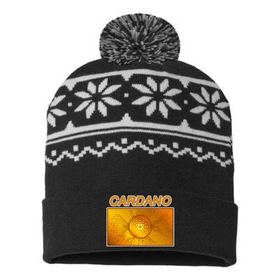 Cardano ADA Cryptocurrency Gold USA-Made Snowflake Beanie