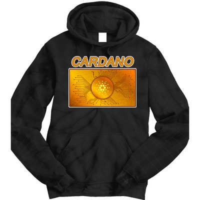 Cardano ADA Cryptocurrency Gold Tie Dye Hoodie