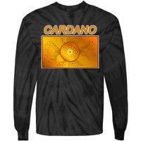 Cardano ADA Cryptocurrency Gold Tie-Dye Long Sleeve Shirt