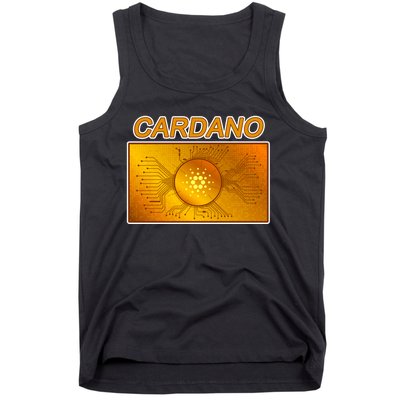 Cardano ADA Cryptocurrency Gold Tank Top