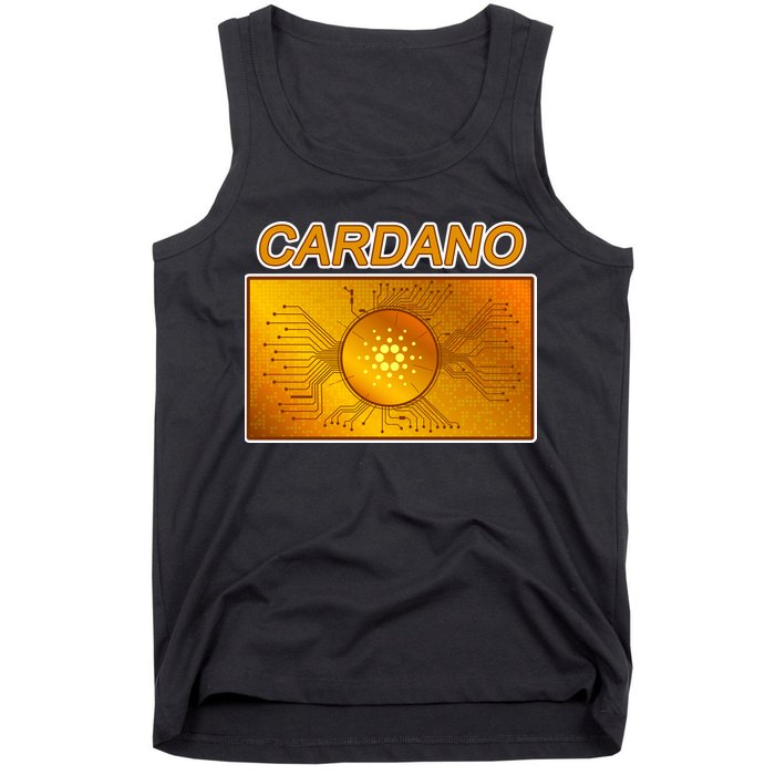 Cardano ADA Cryptocurrency Gold Tank Top