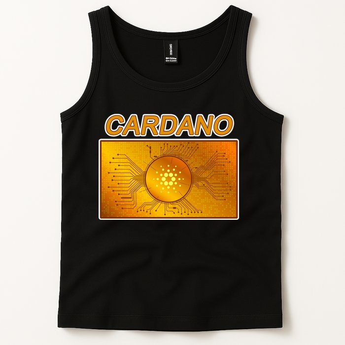 Cardano ADA Cryptocurrency Gold Tank Top
