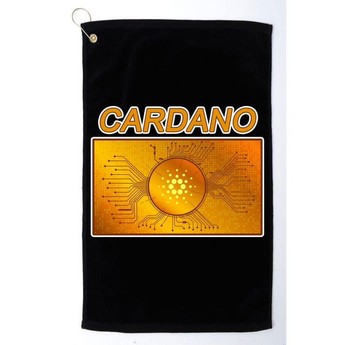 Cardano ADA Cryptocurrency Gold Golf Towel