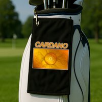 Cardano ADA Cryptocurrency Gold Golf Towel