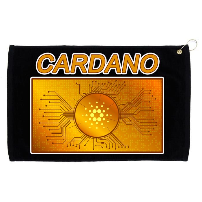 Cardano ADA Cryptocurrency Gold Grommeted Golf Towel