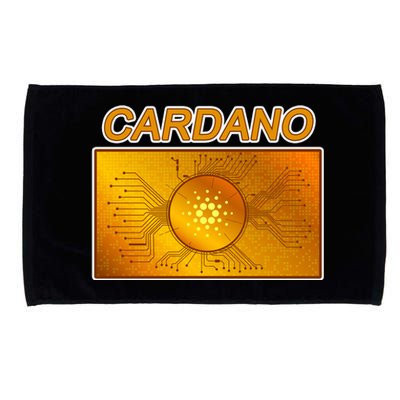 Cardano ADA Cryptocurrency Gold Microfiber Hand Towel